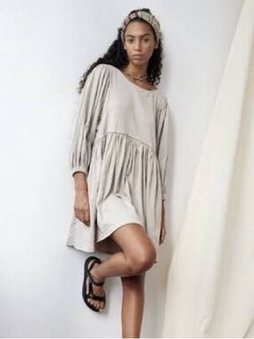 FP Beach by Free People get obsessed baby doll dress in oat milk size M